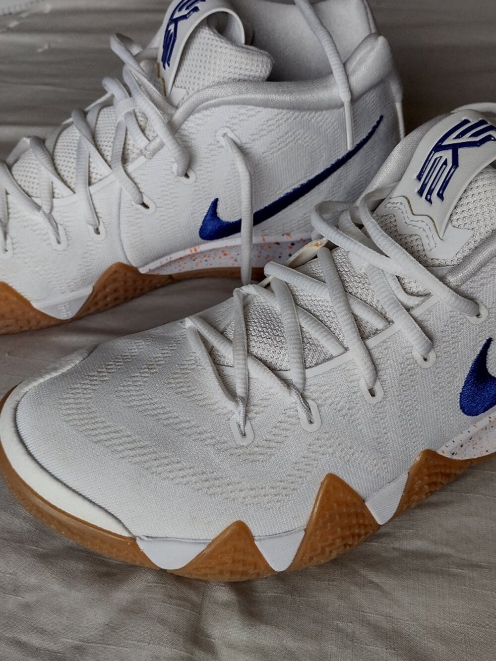 Nike Kyrie 4 Uncle Drew 2018 White Blue Gum Orange 943806-100 Men's /NO BOX-11